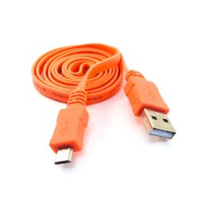 Кабель USB Micro USB плоский 1м оранжевый ISA (гарантия 2недели)